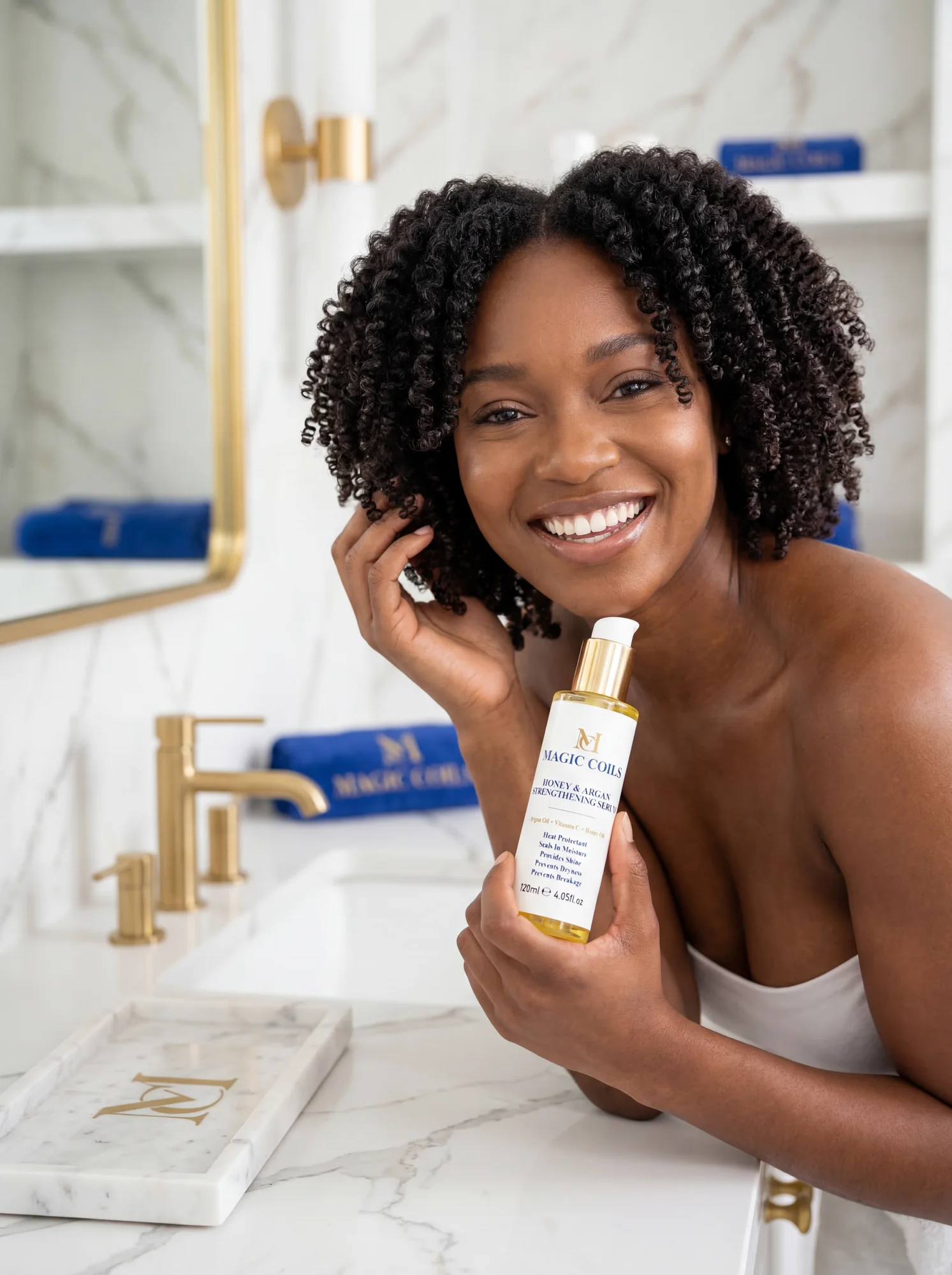 Magic Coils strengthening serum lifestyle campaign